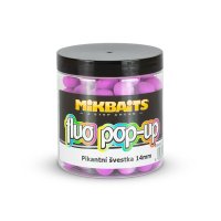 Mikbaits plovoucí fluo boilie 250ml 14mm pikantní švestka