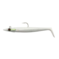 Savage Gear gumová nástraha Sandeel V2 14cm 33g Sinking White Pearl Silver 2+1