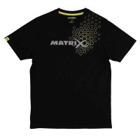 Matrix triko Hex Print T-Shirt Black