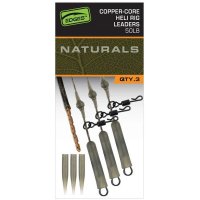 Fox montáž  Edges Naturals Copper-Core Heli Rig Leaders 3ks