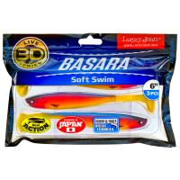 Lucky John 3D Basara Soft Swim 6" Blister 3pcs